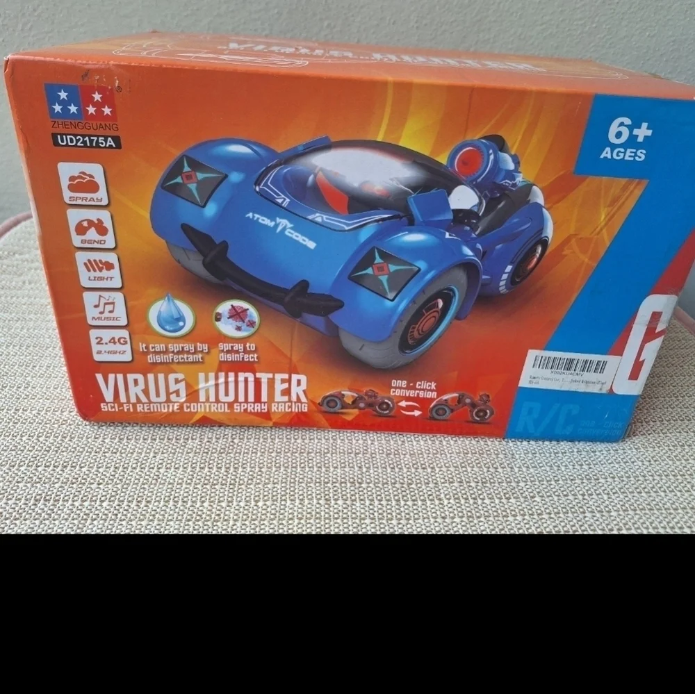 Virus Hunter SCI-FI Remote Control Spray Racing Car Blue Color